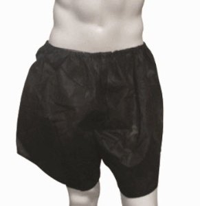 Shorts Exam Reflections™ Small / Medium Black Spunbond Polypropylene Adult Disposable by Dukal Corporation  ID 900530